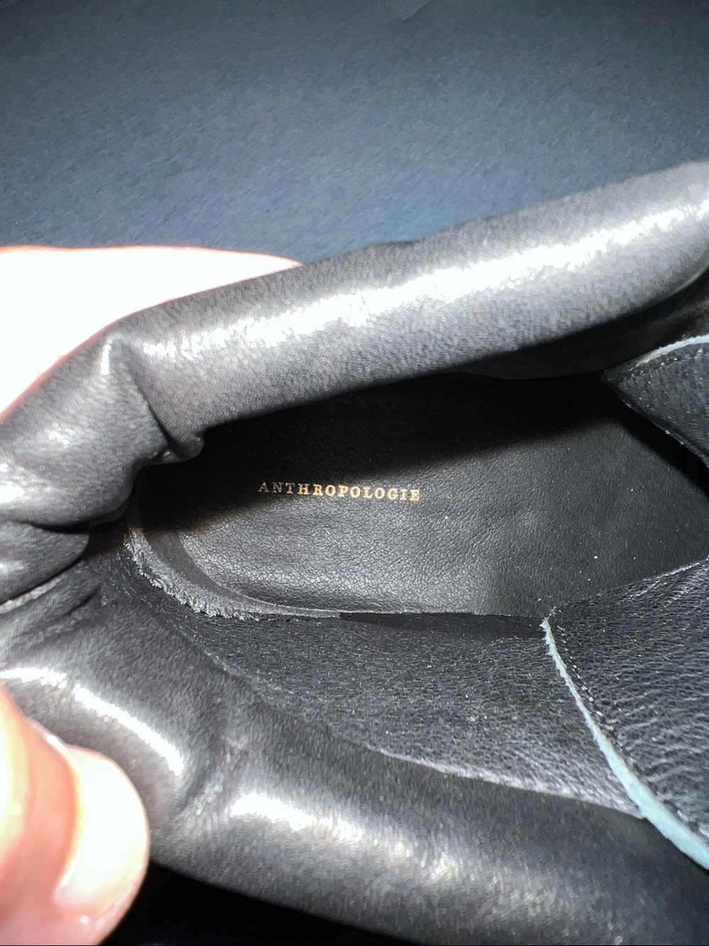 Anthropologie Black Leather Ankle Boots - Picture 2 of 5